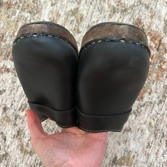 Lotta from Stockholm High Heel Classic Clog in Black with Brown Base (38) - Picture 4 of 6